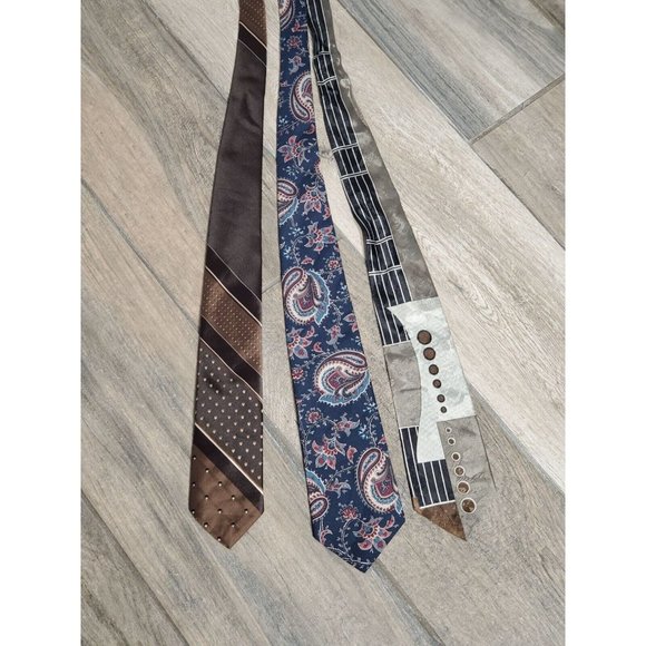 BUNDLE OF 3 MEN TIES MULTICOLOR - Picture 1 of 4